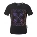 high quality philipp plein t shirts fashion short sleeve cotton skull flower